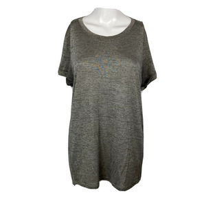 Vince T-Shirt‎ Womens Sz S Heather Gray Knit Short Sleeve Stretch Pullover Top